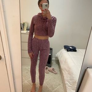 Gymshark womens pink jogger set